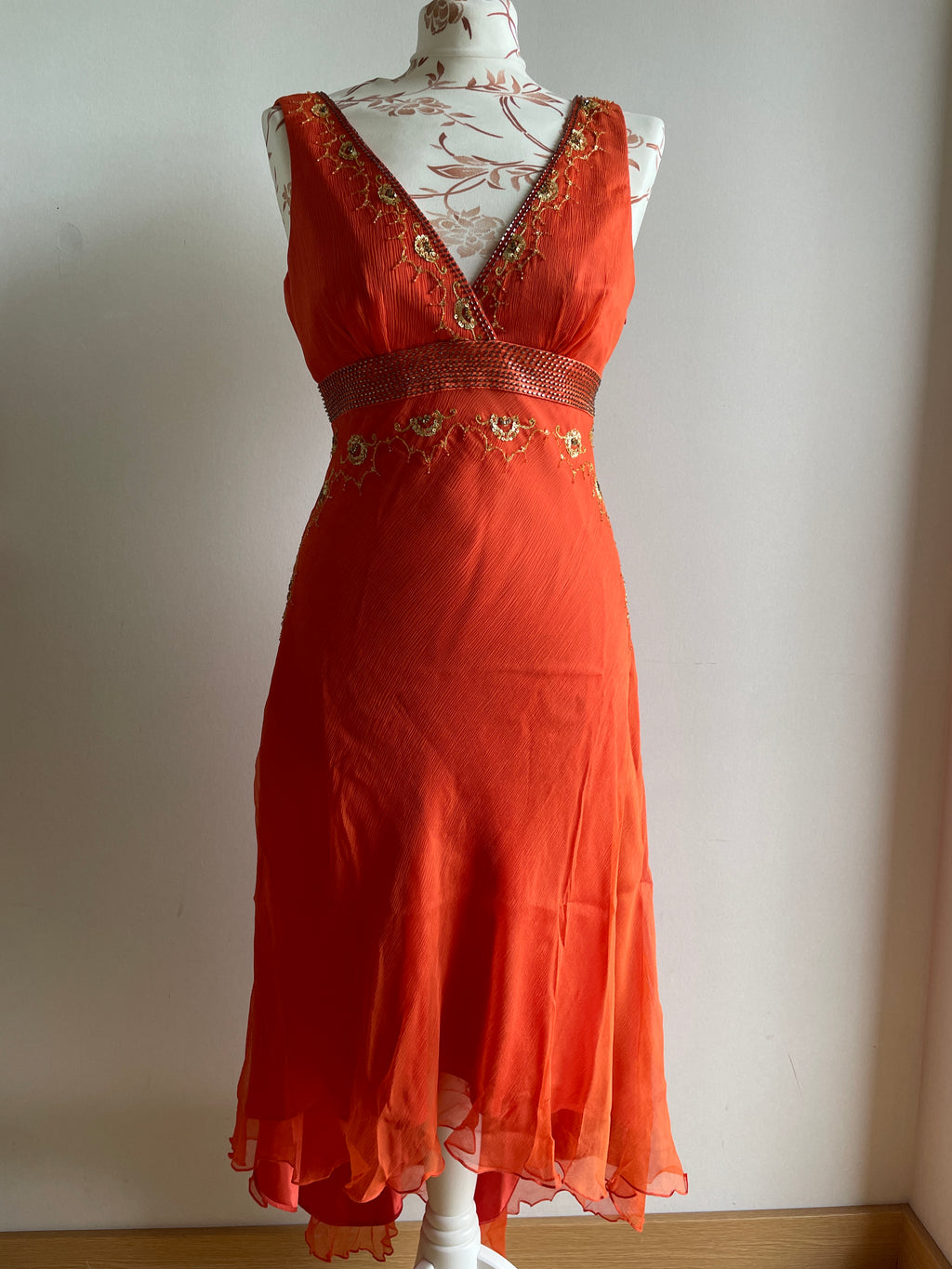 Silk fairy beaded dress