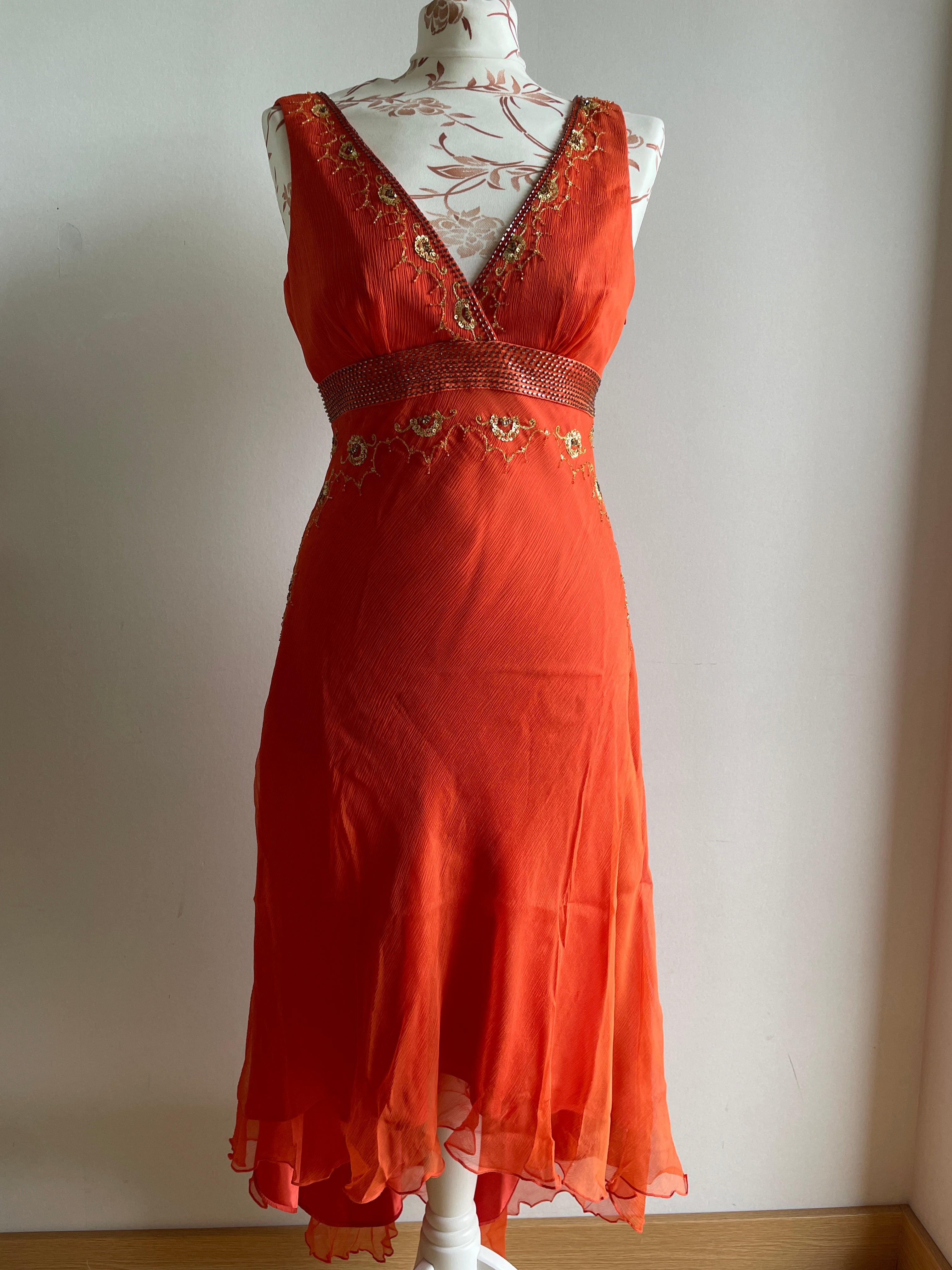 Silk fairy beaded dress