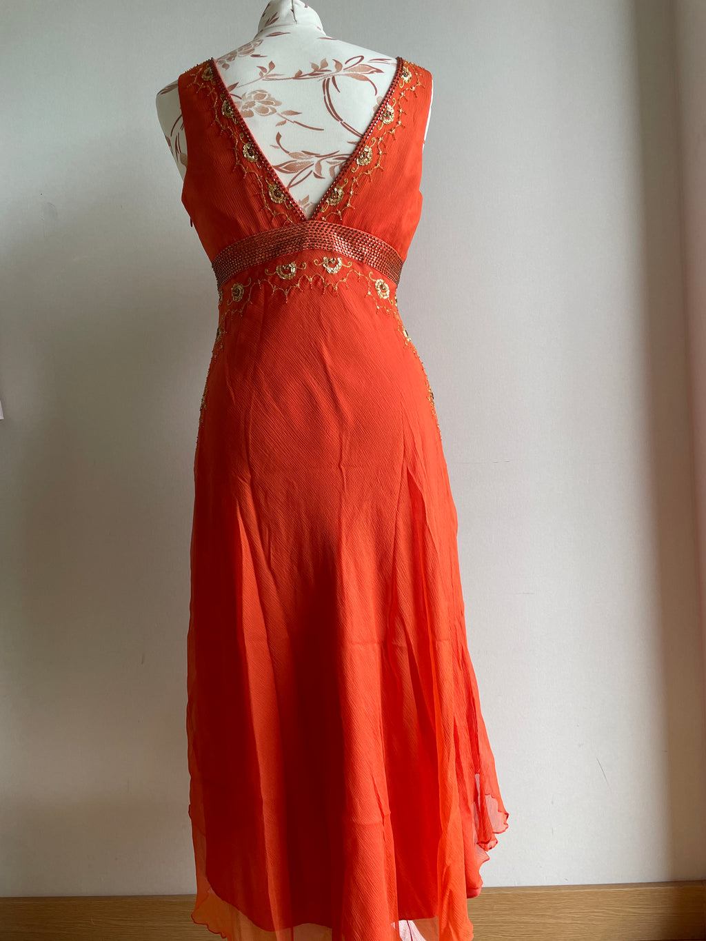 Silk fairy beaded dress