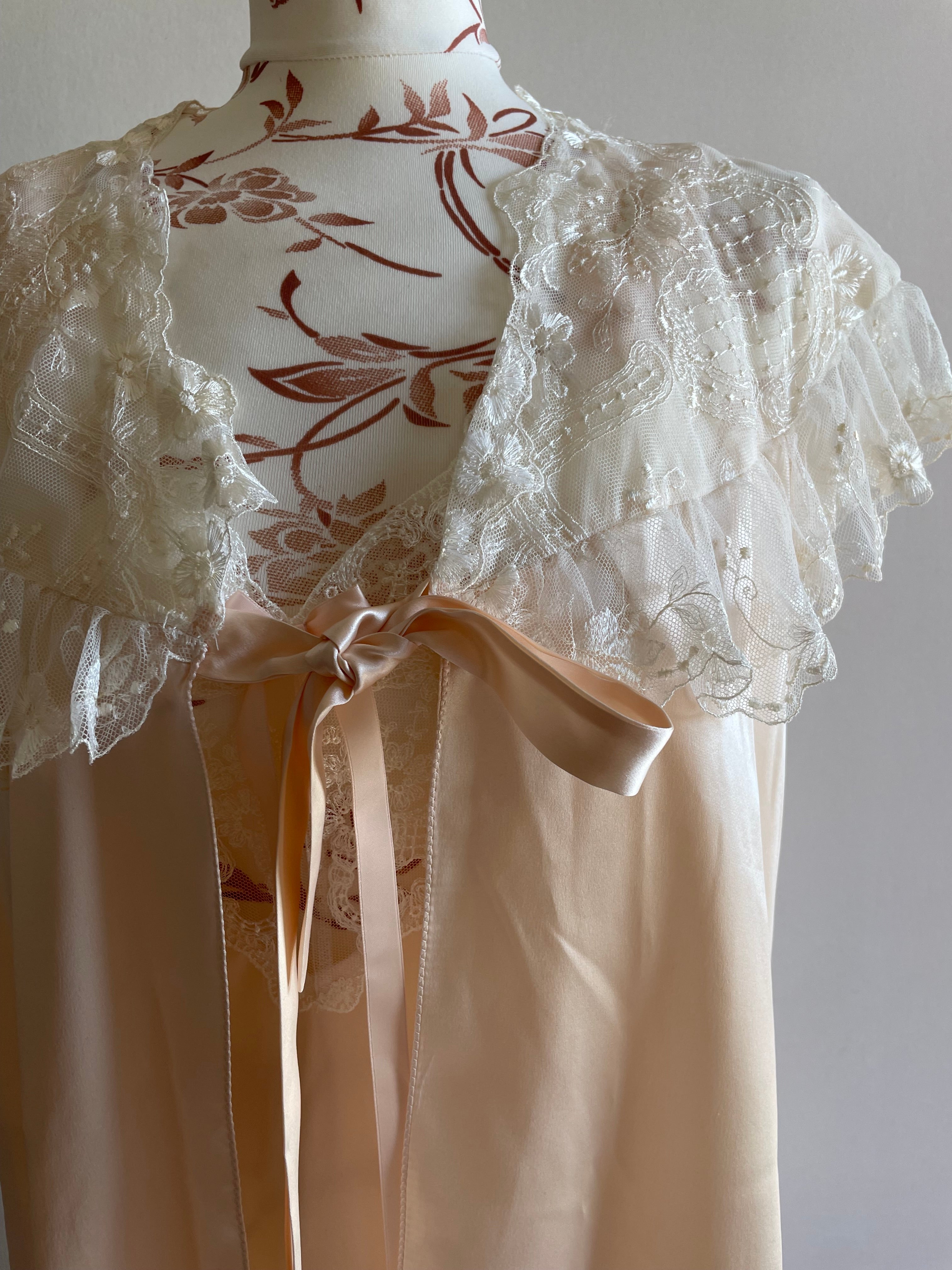 80’s Saxon England pure silk neglige