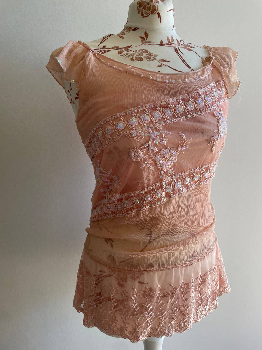 Vintage beaded fairy top