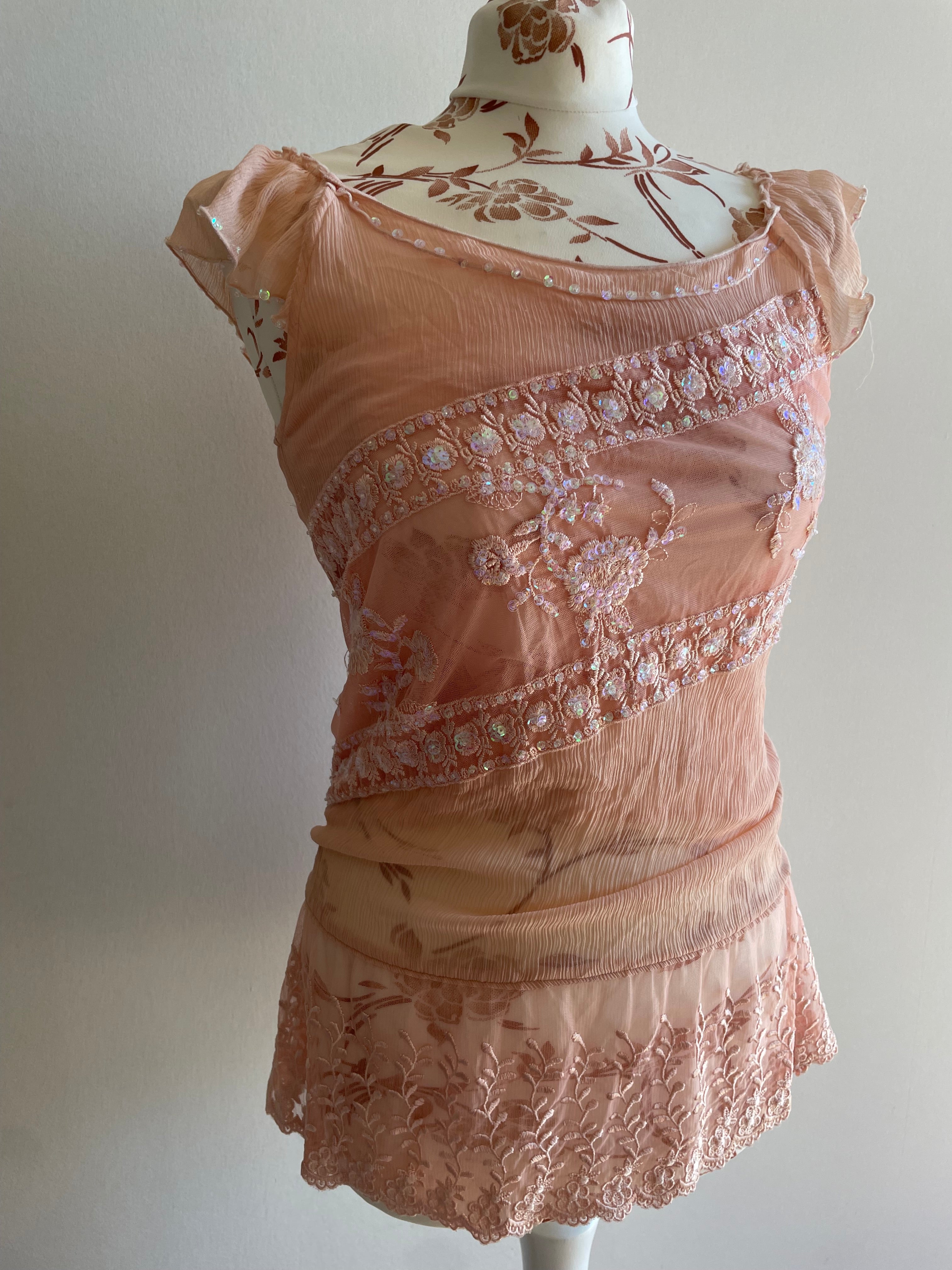 Vintage beaded fairy top