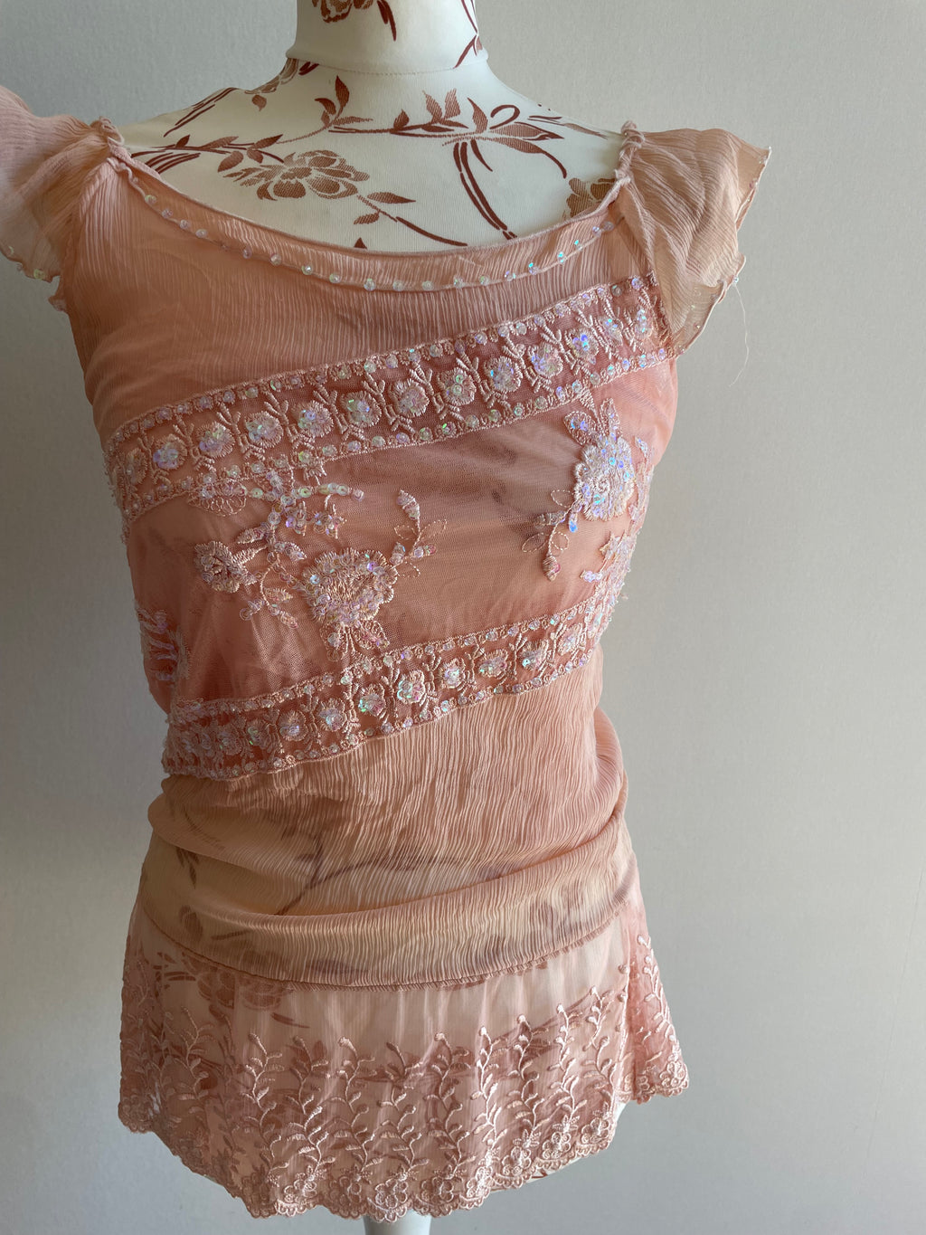 Vintage beaded fairy top