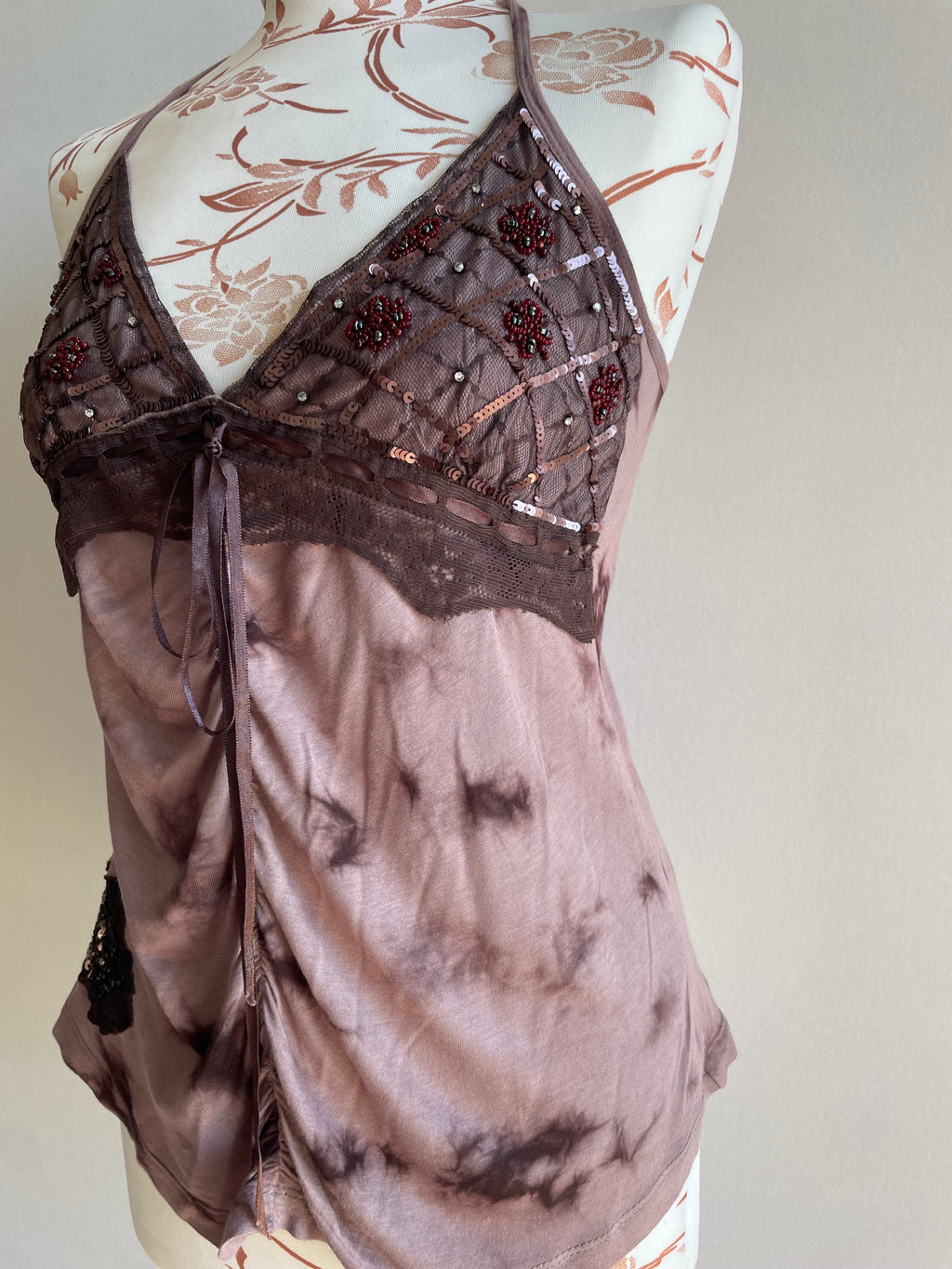 Morgan de toi beaded halterneck