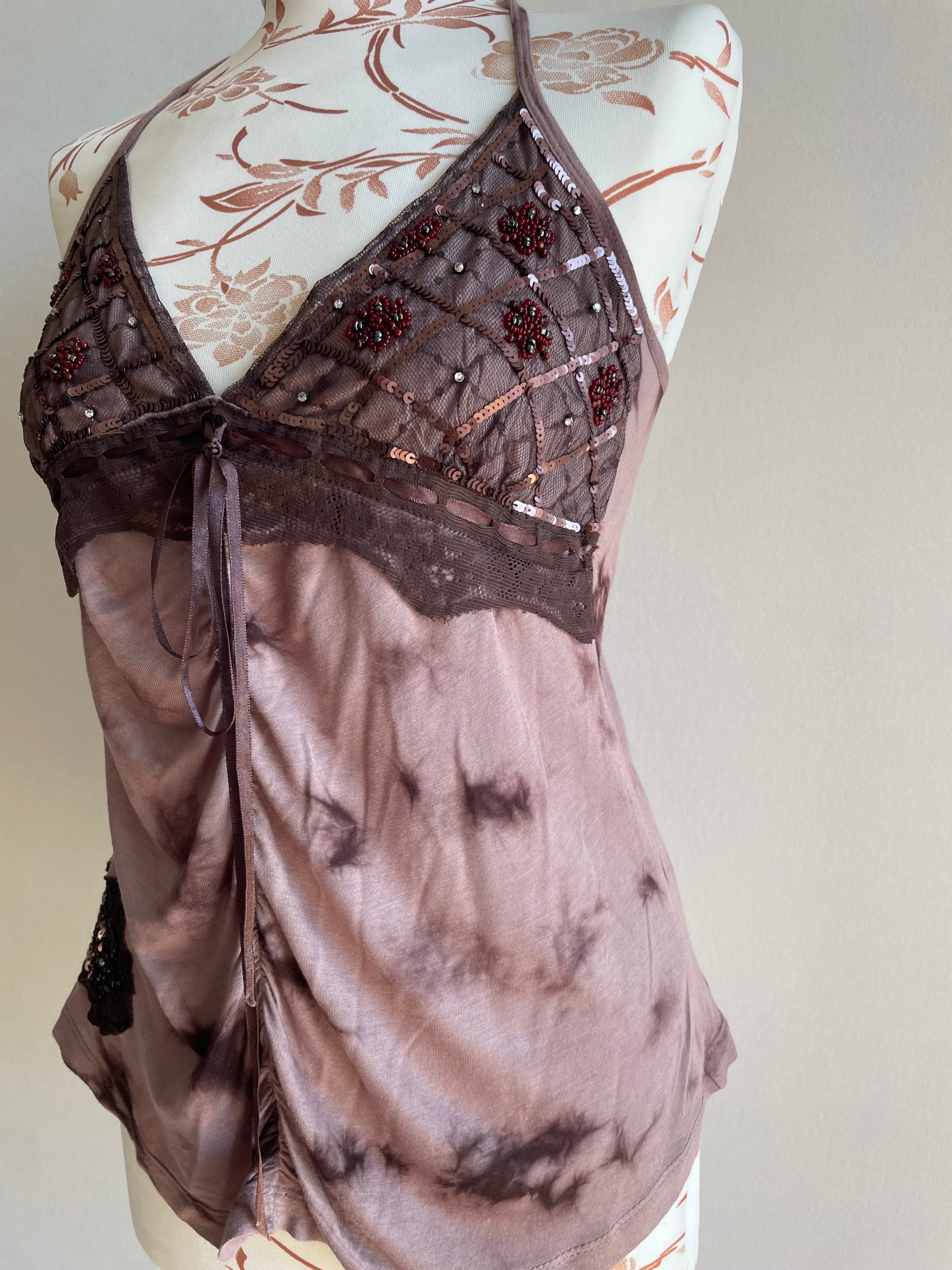 Morgan de toi beaded halterneck