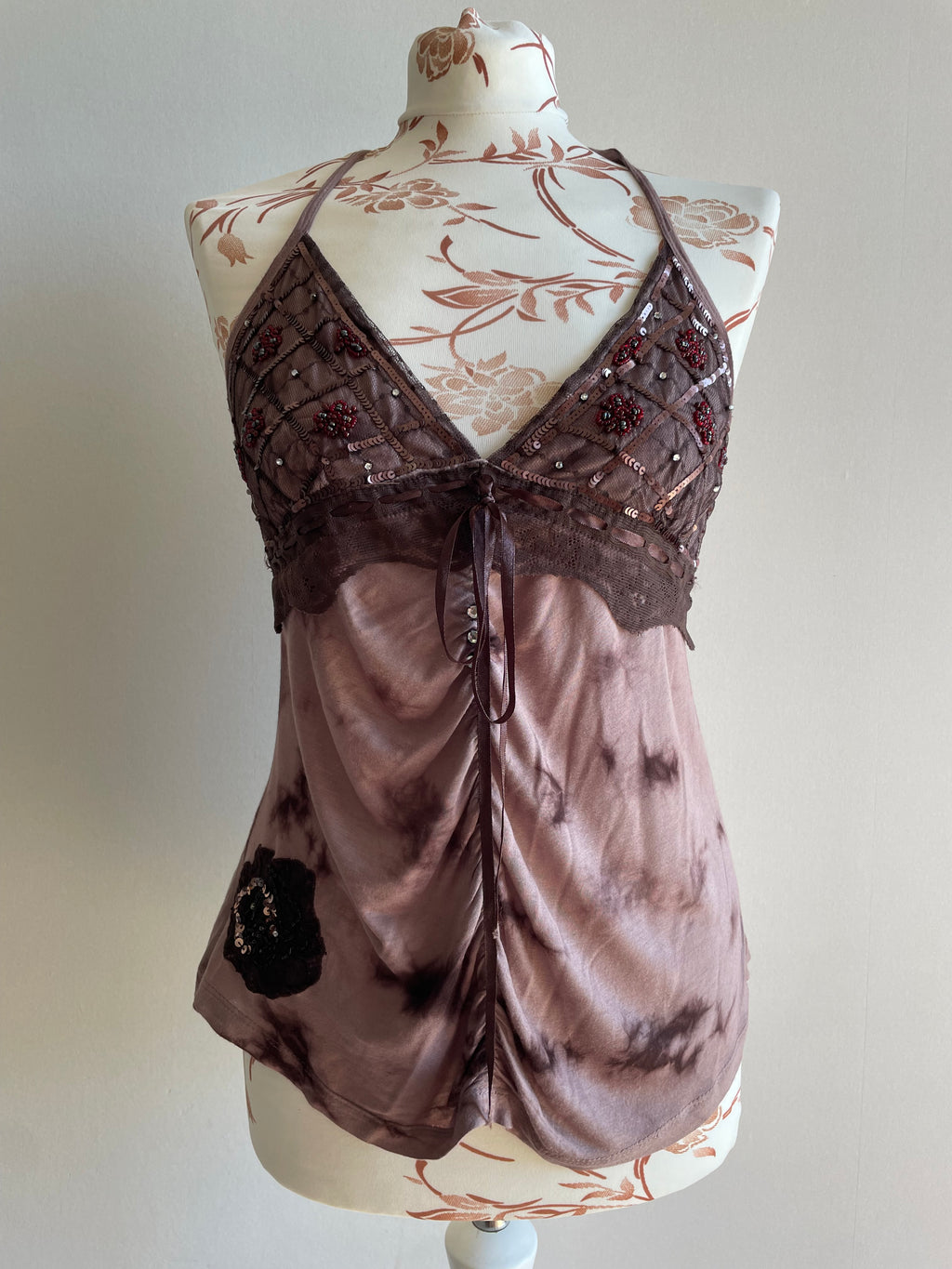 Morgan de toi beaded halterneck