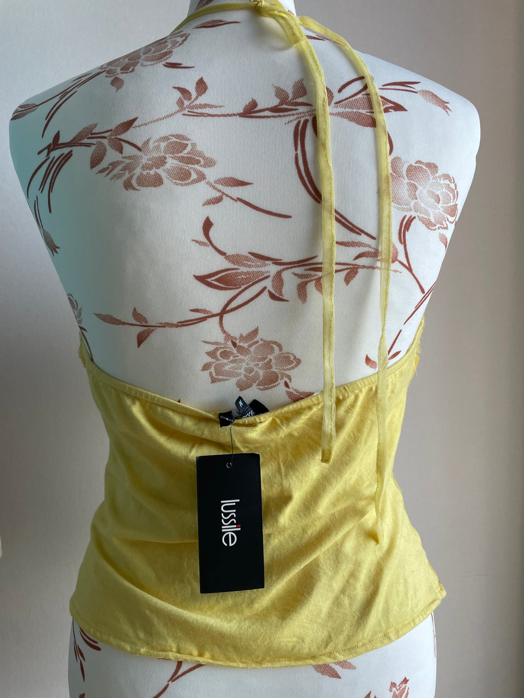 90’s lussile beaded halter neck top