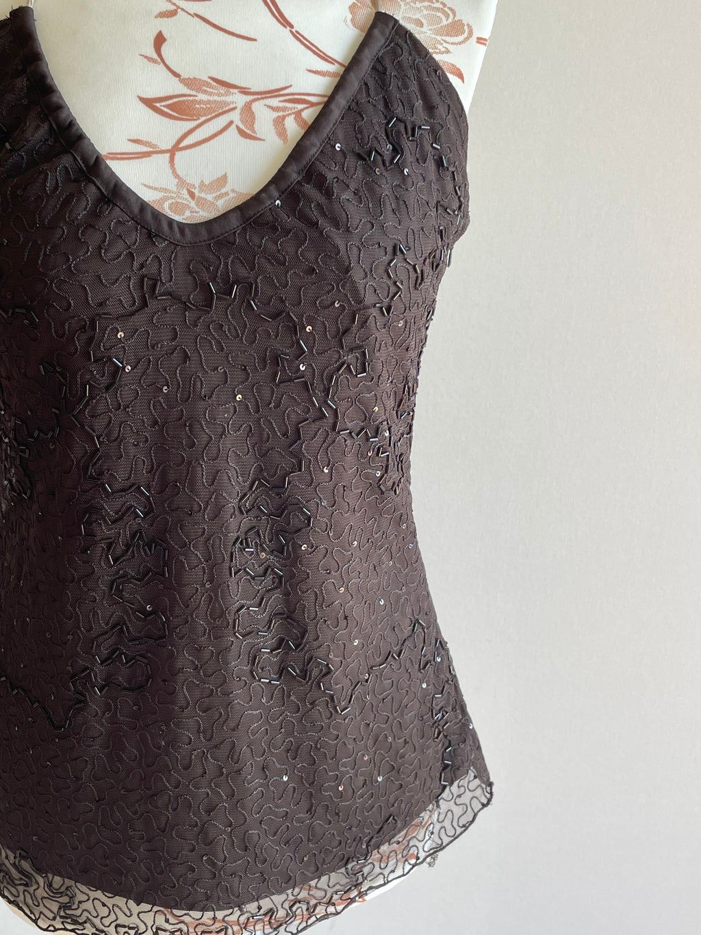 Beaded halterneck