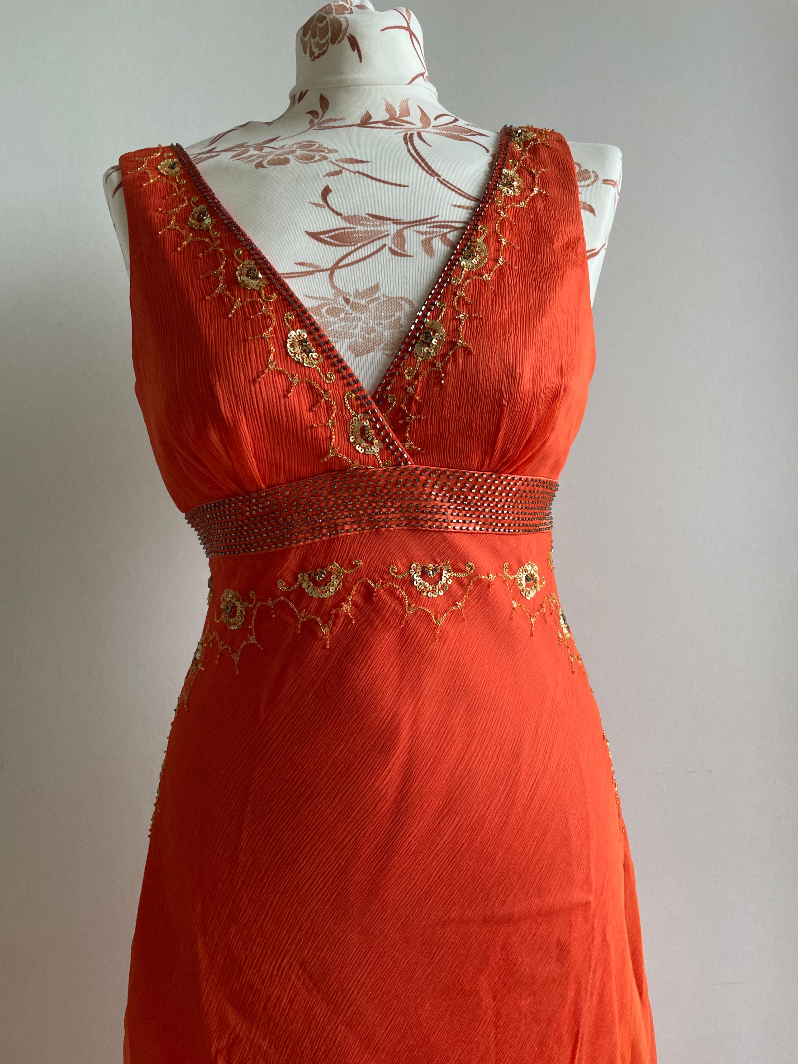 Silk fairy beaded dress