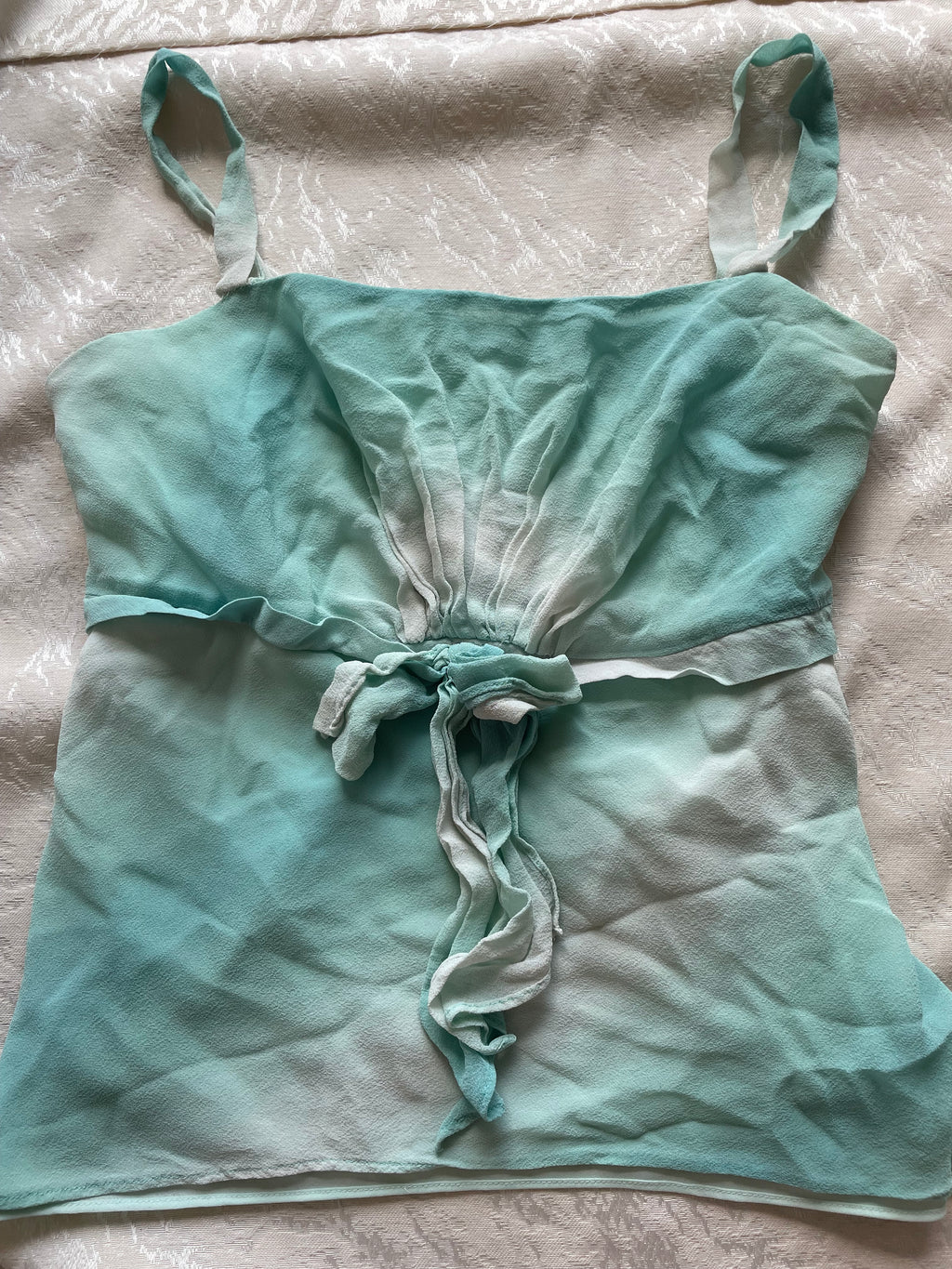 100% silk mermaid blue cami
