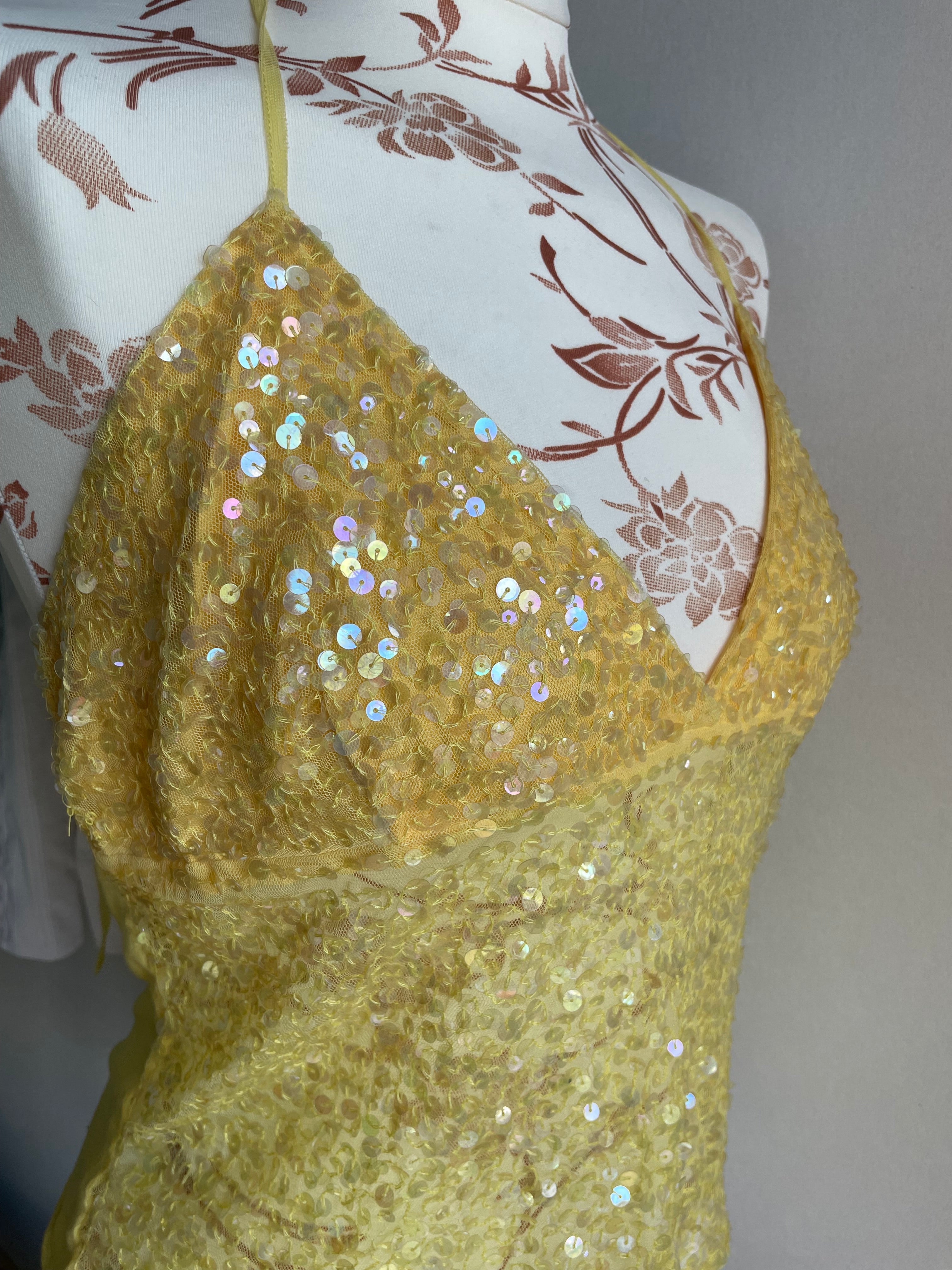 90’s lussile beaded halter neck top