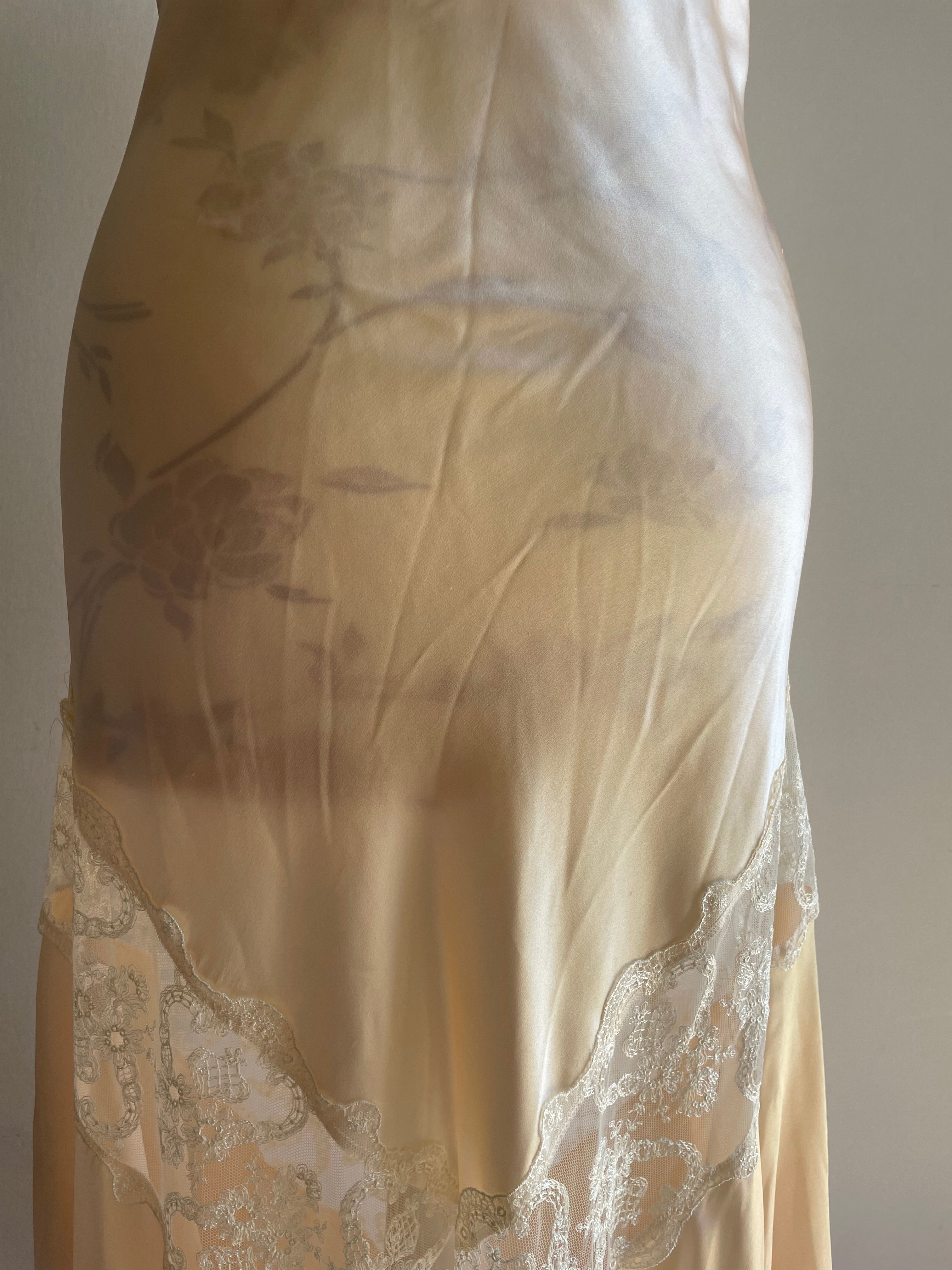 80’s Saxon England pure silk neglige