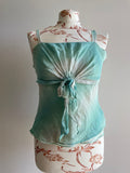 100% silk mermaid blue cami