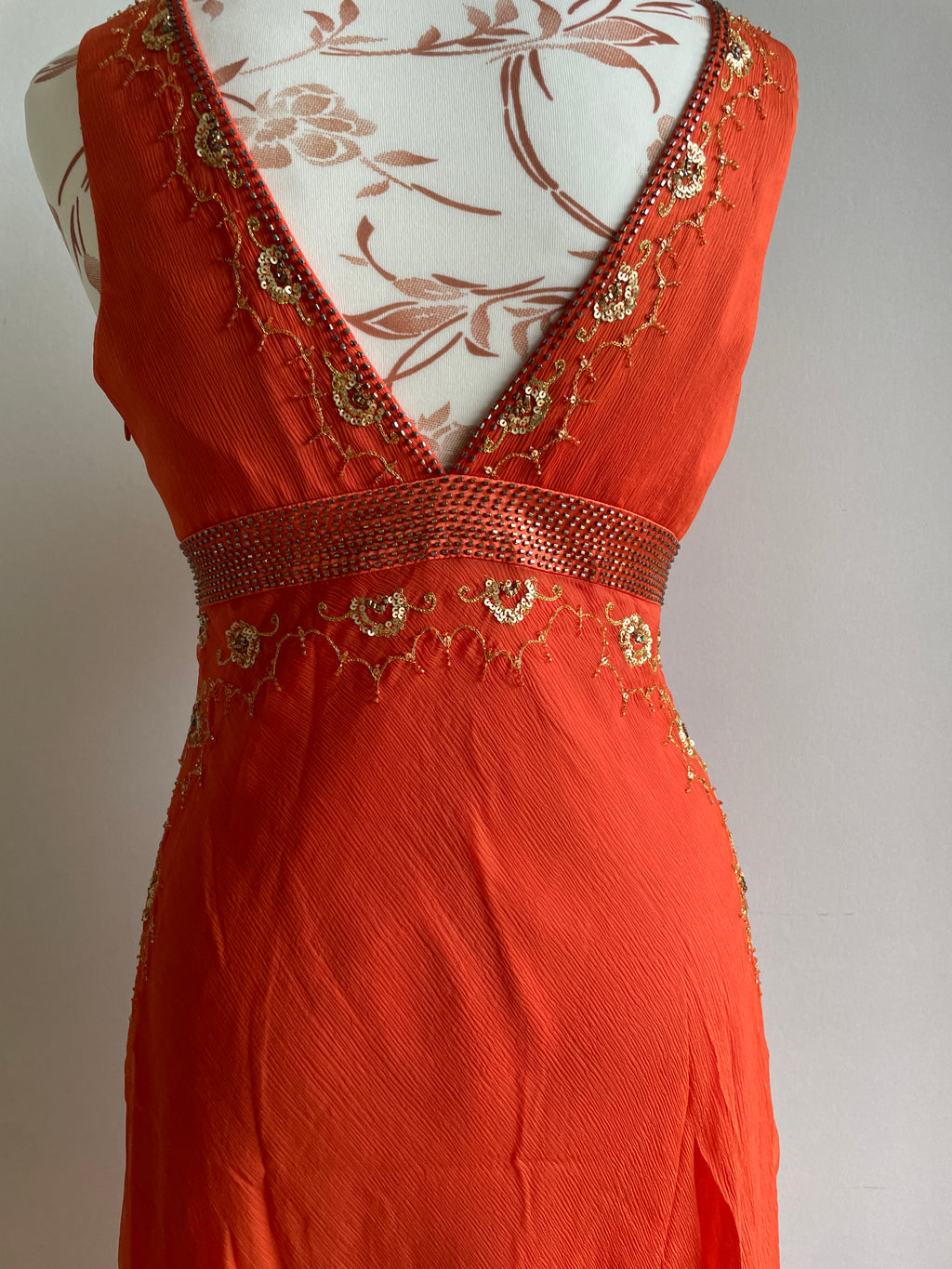 Silk fairy beaded dress