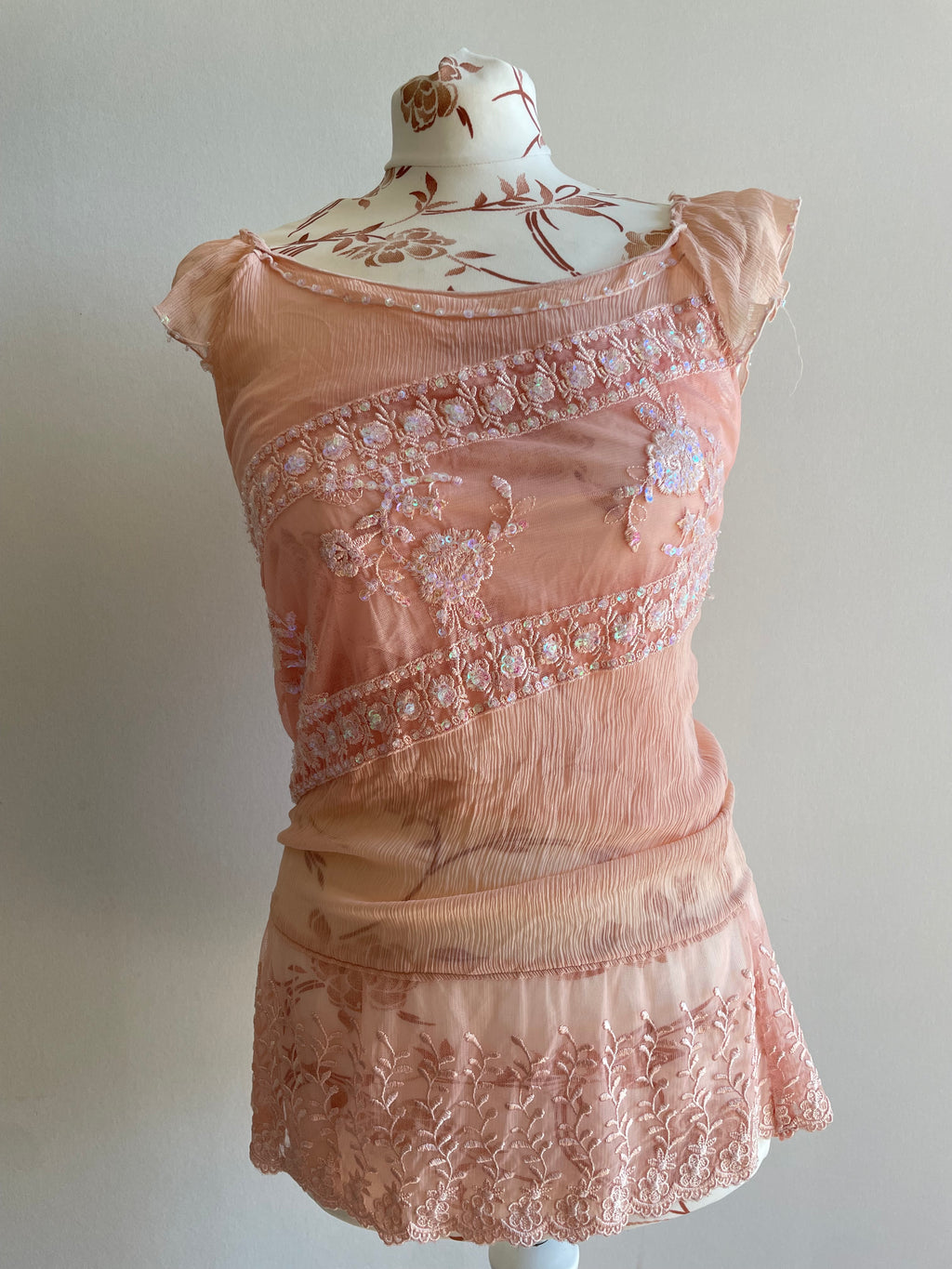 Vintage beaded fairy top