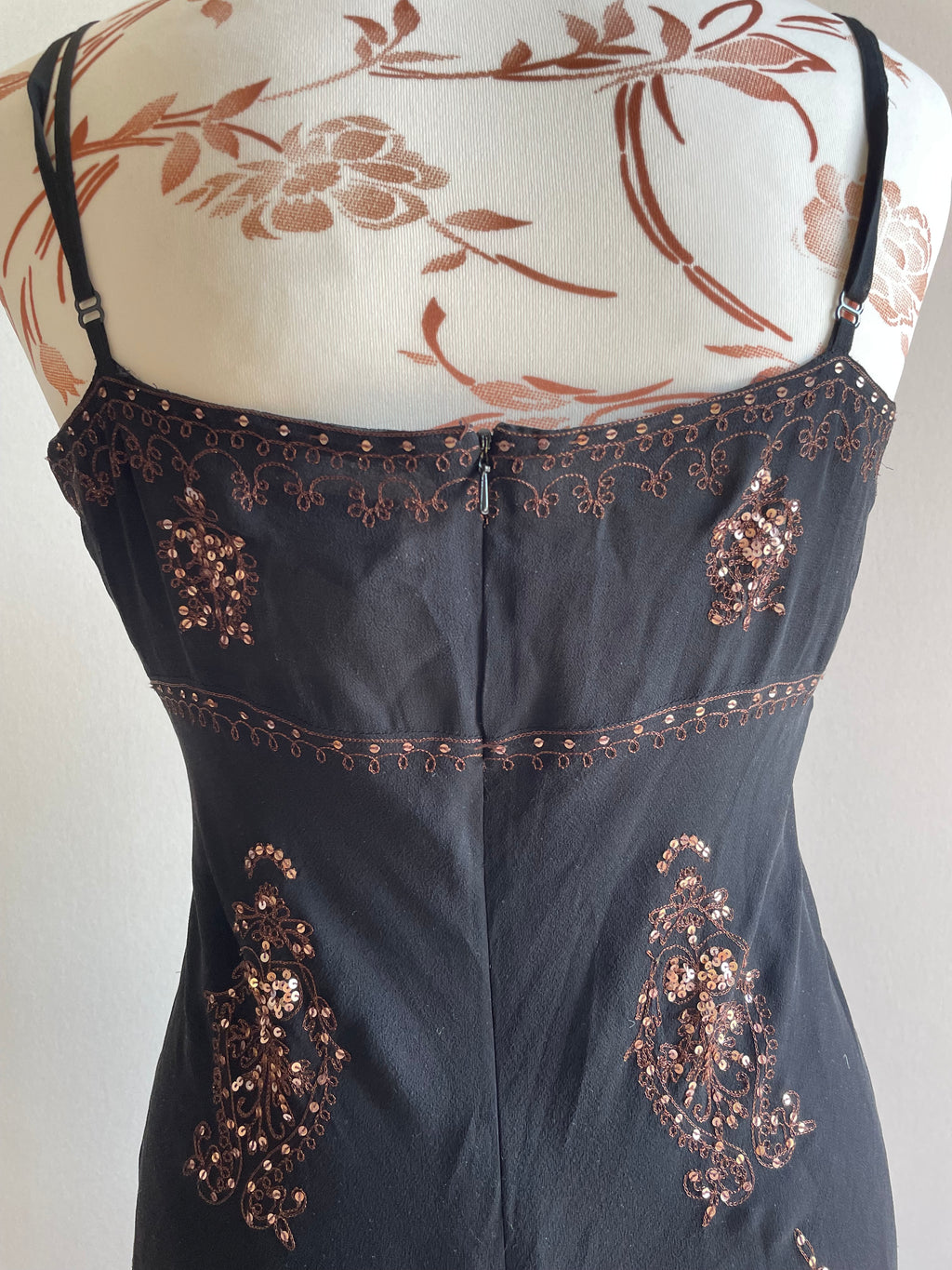 Silk beaded asymmetrical fairy dress