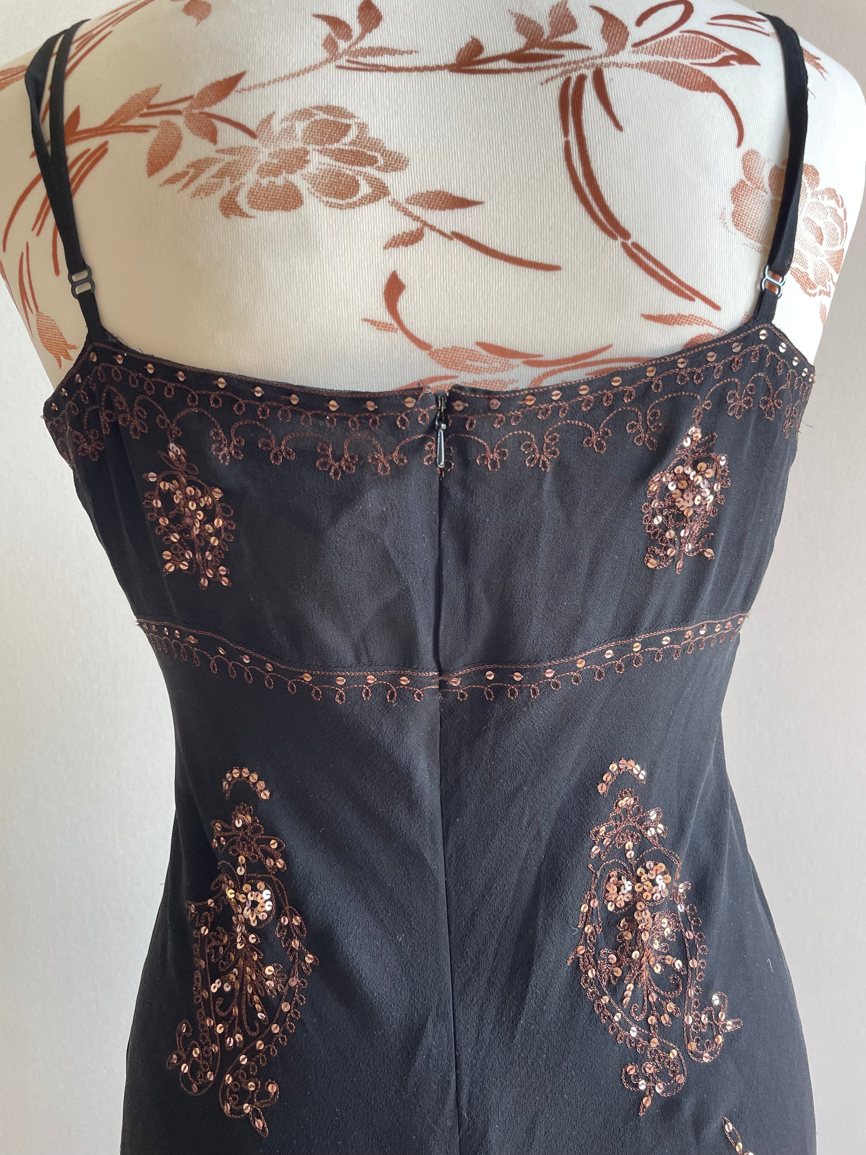 Silk beaded asymmetrical fairy dress