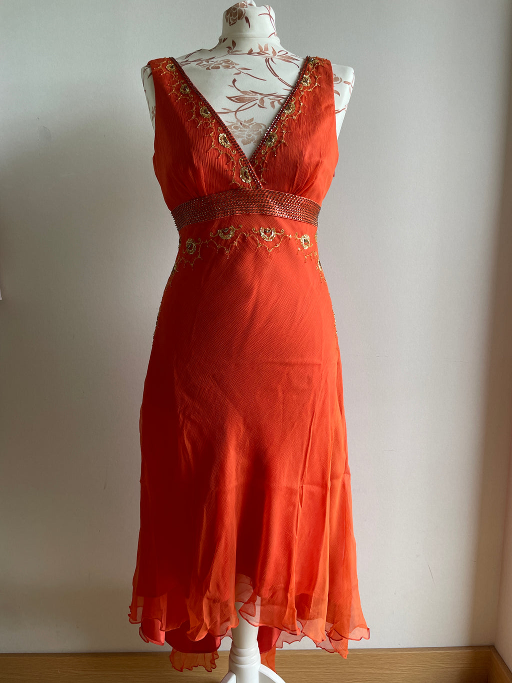 Silk fairy beaded dress