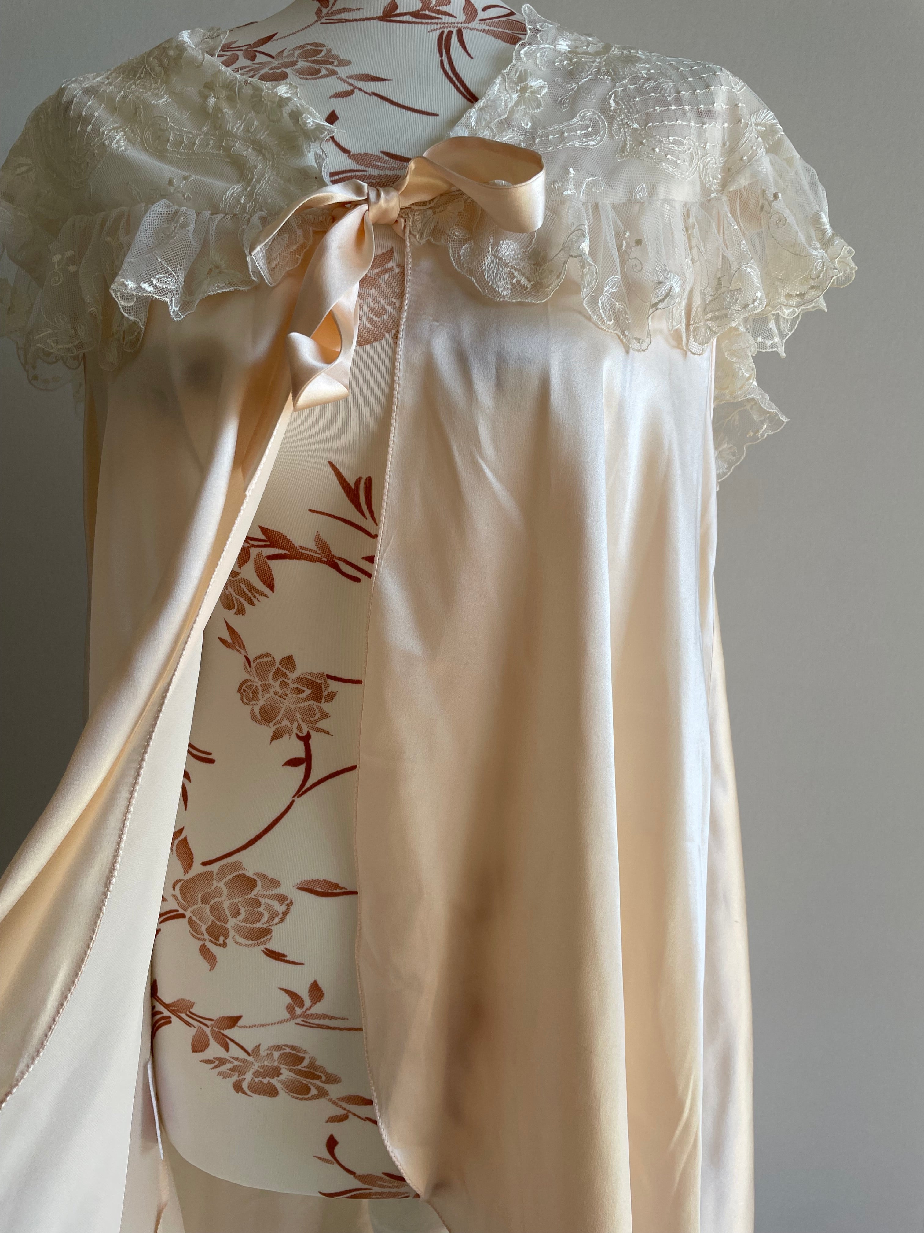 80’s Saxon England pure silk neglige