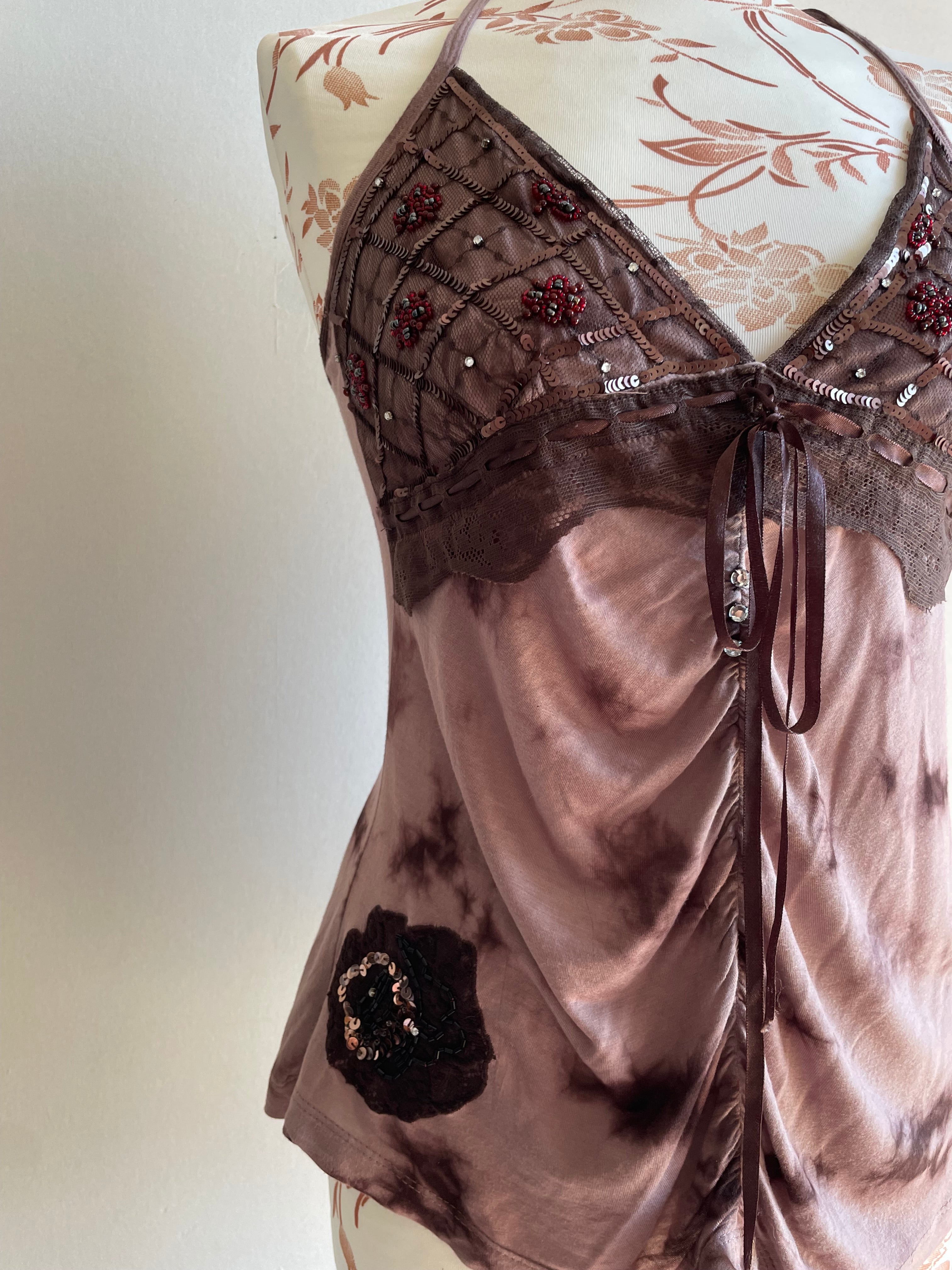 Morgan de toi beaded halterneck