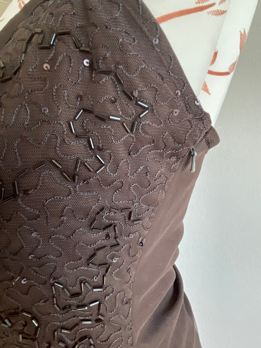 Beaded halterneck