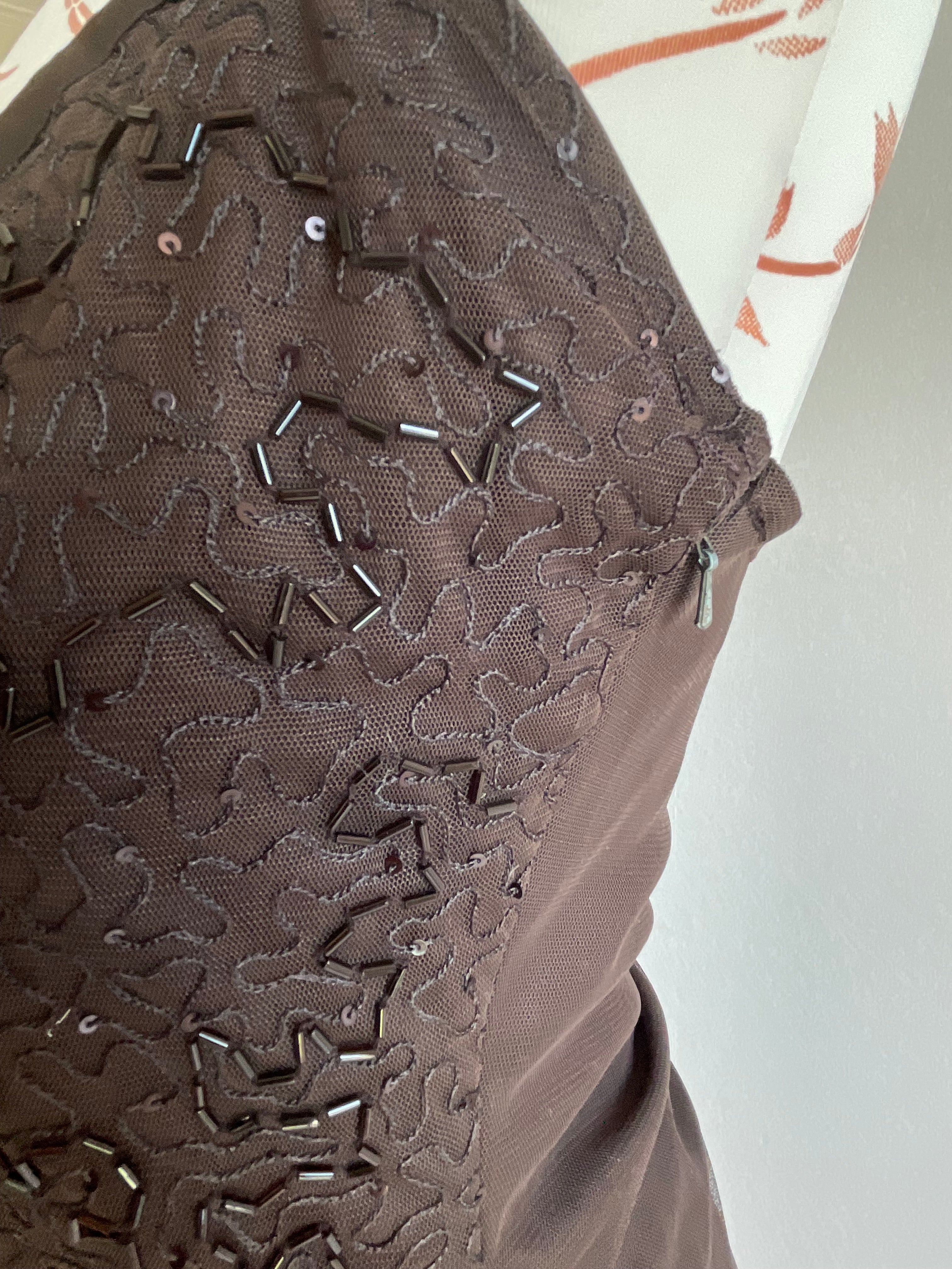 Beaded halterneck