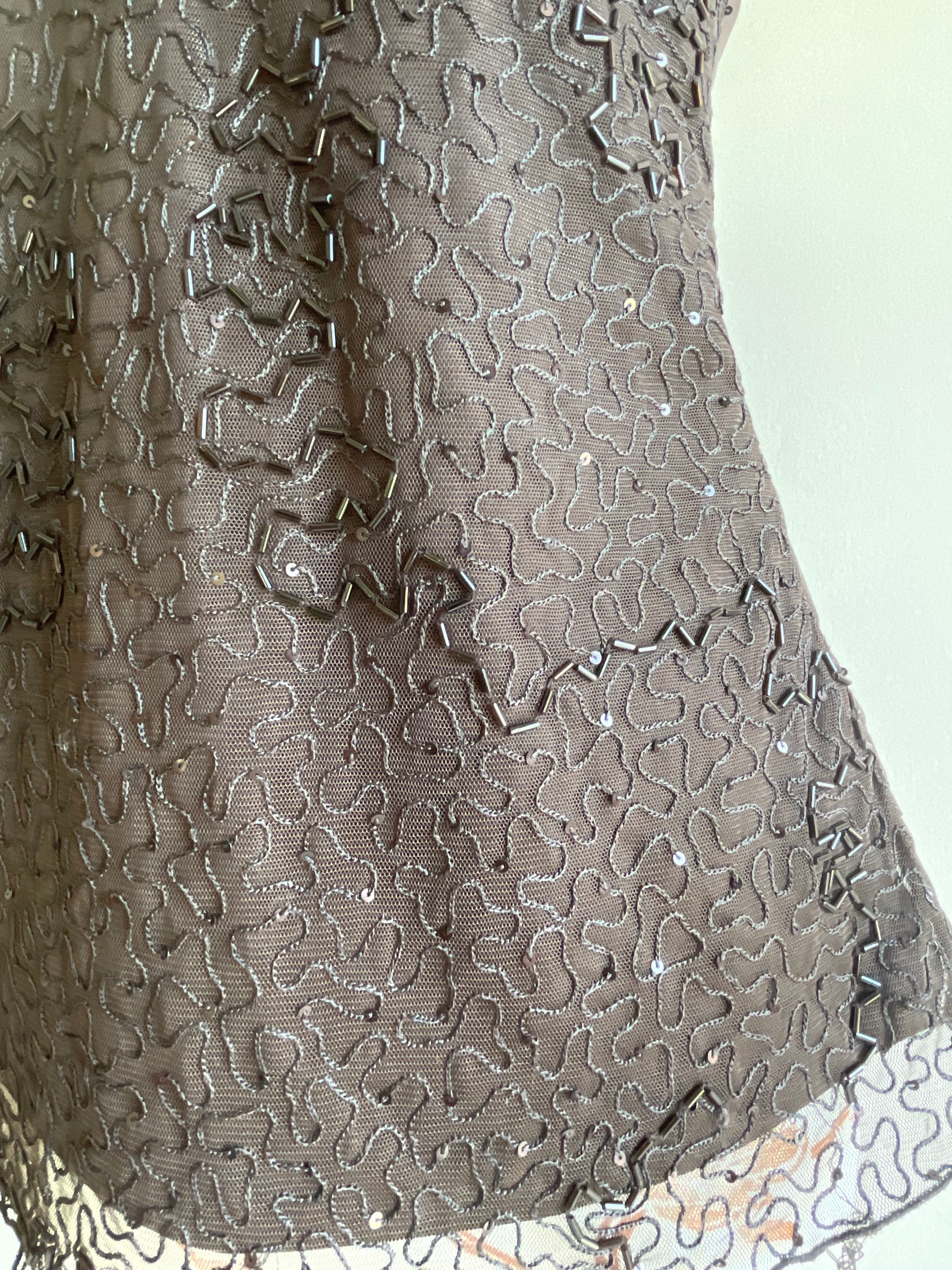 Beaded halterneck