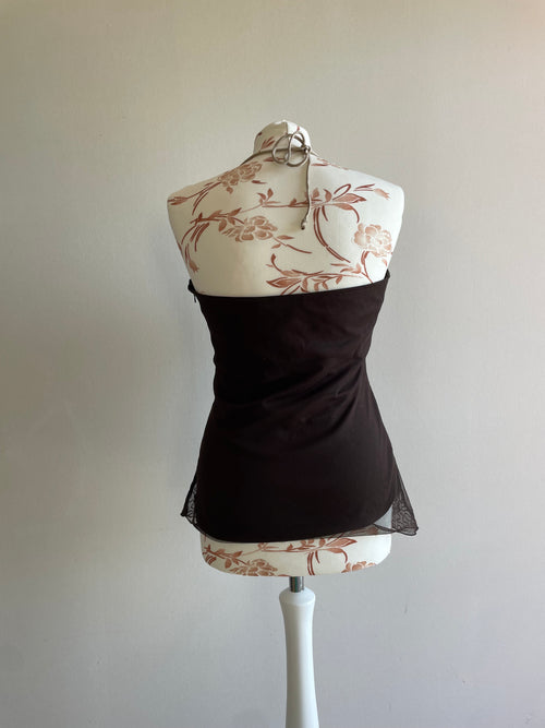 Beaded halterneck