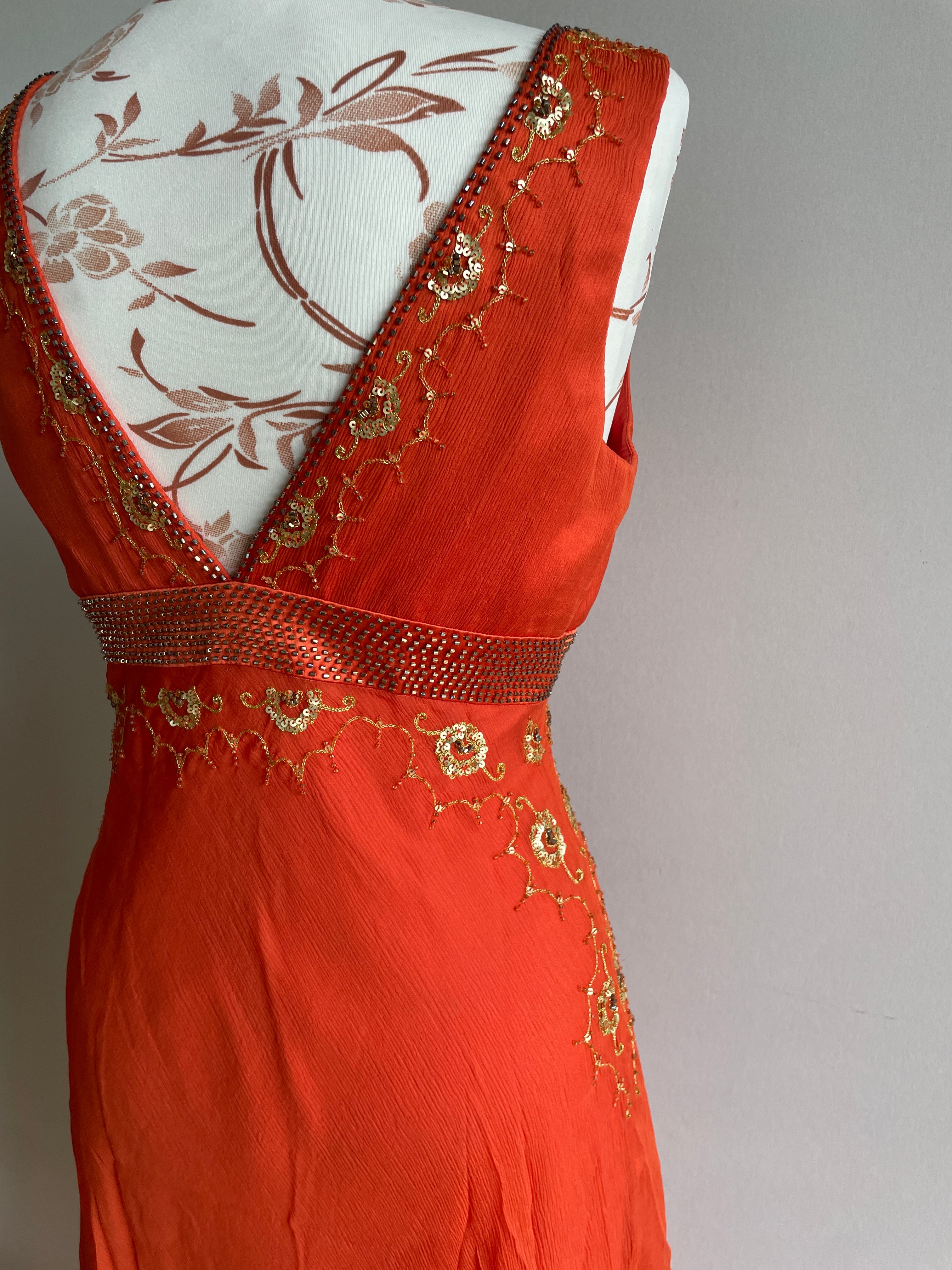 Silk fairy beaded dress