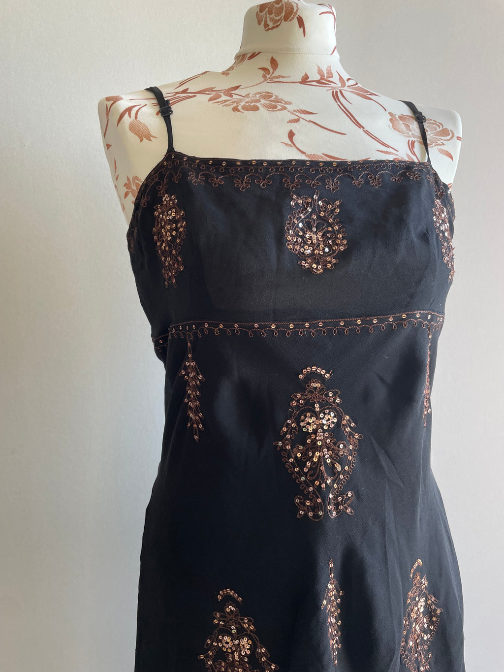 Silk beaded asymmetrical fairy dress