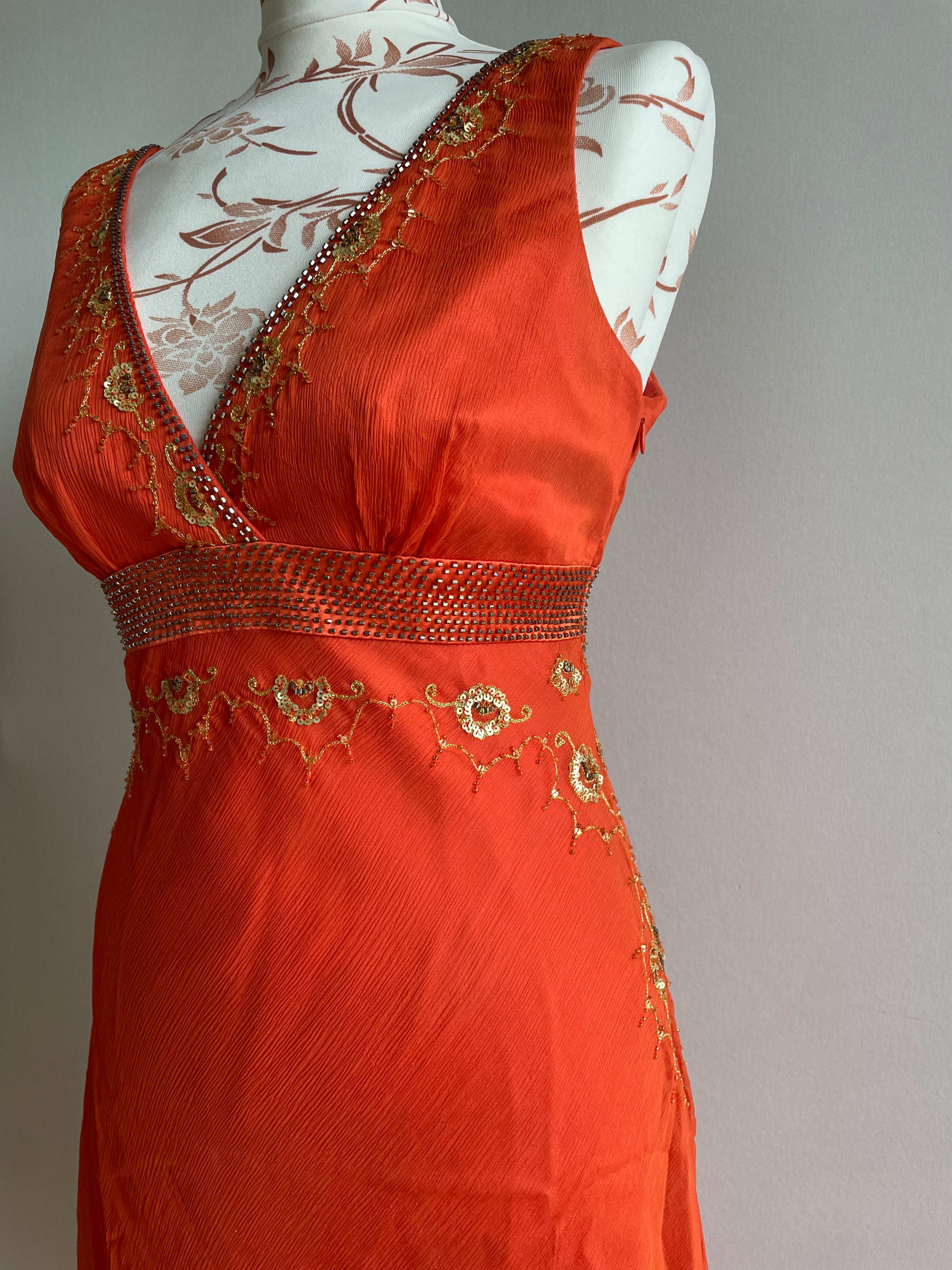 Silk fairy beaded dress