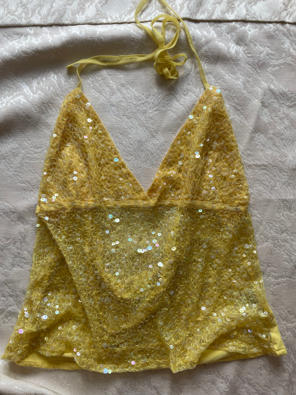90’s lussile beaded halter neck top
